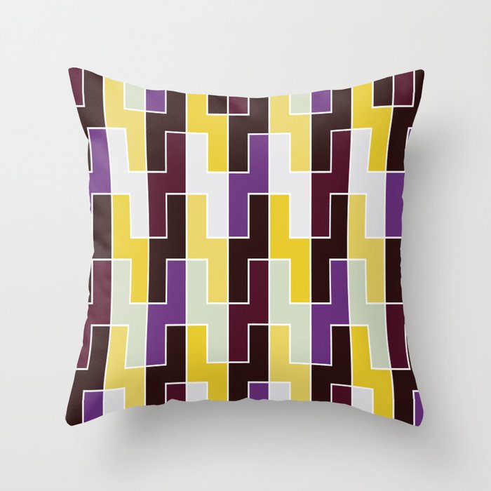 Geometric Pattern 50 Purple Yellow Rectangles Throw Pillow By Gdrewclarke Geometric Pattern 50 Purple Yellow Rectangles Throw Pillow By Gdrewclarke