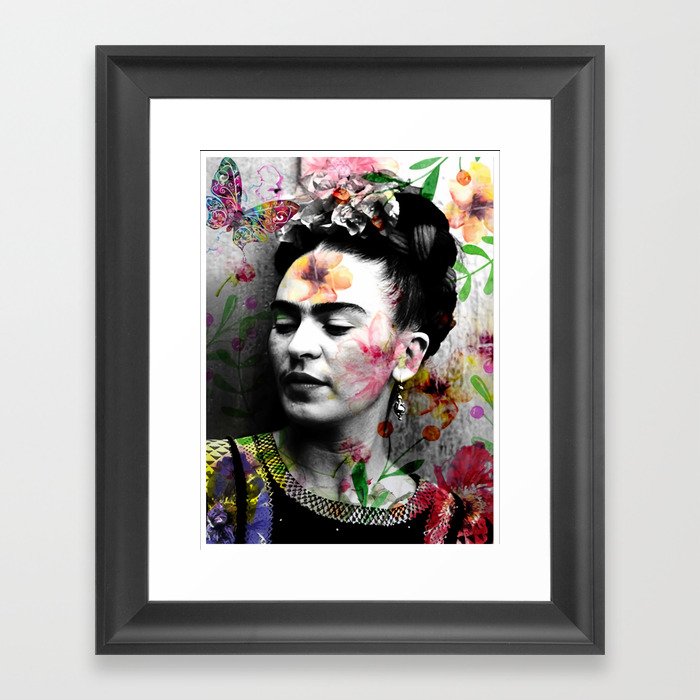 Frida Kahlo Vintage Photo Portrait Flowers Frida Kahlo Artis Mexican ...