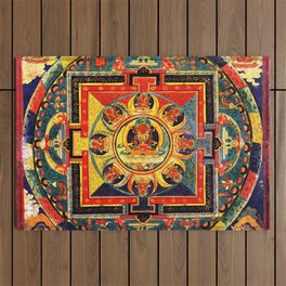 Mandala Buddhist 4 Outdoor Rug