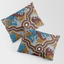 Authentic Aboriginal Art - Wetland Dreaming Pillow Sham