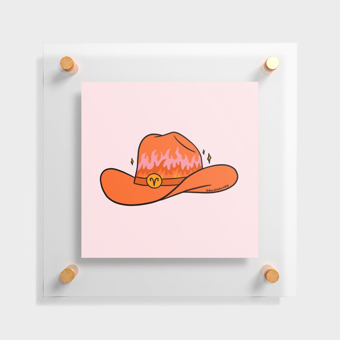 Aries Cowboy Hat Floating Acrylic Print