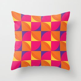 Retro - pattern, 70s, print Throw Pillow