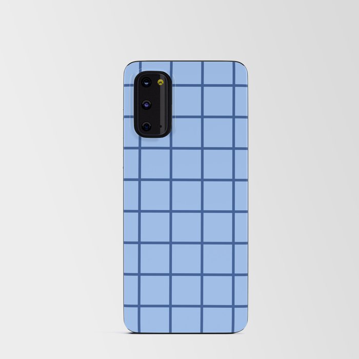 Combi Grid - navy on light blue Android Card Case