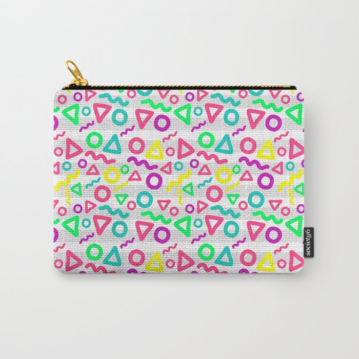 90's Funky Pattern Carry-All Pouch