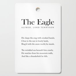 The Eagle - Alfred, Lord Tennyson Poem - Literature - Typography Print 1 Cutting Board