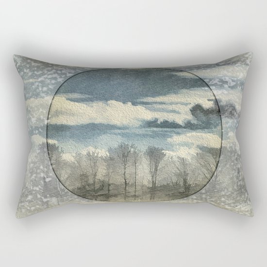 Circle Of Life Mirror Landscape Rectangular Pillow