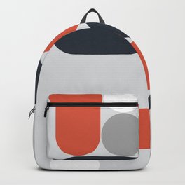 Domino 03 Backpack | Digital, Graphicdesign, Geometric, Red, Minimalist, Circles, Modern, Theoldartstudio, Pattern, Spots 
