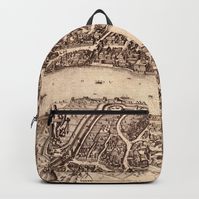 Map Of Basel 1615 Backpack