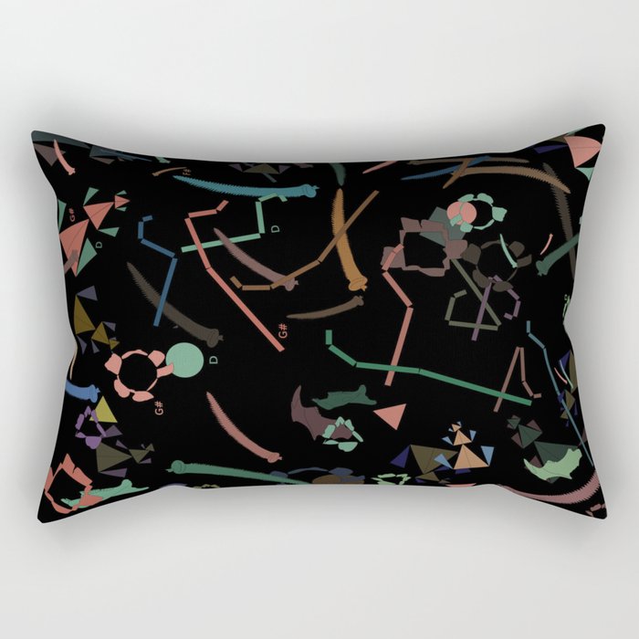 Experimental abstract art nature mathematics fishing theory order digital drawing C&F_009 Rectangular Pillow