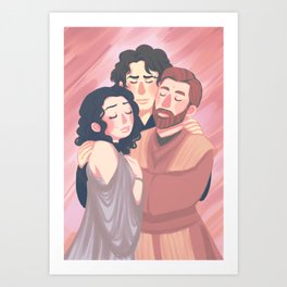 Attachment Is Forbidden Art Print | Comic, Painting, Polyamory, Digital 