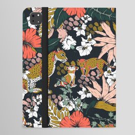 Animal print dark jungle iPad Folio Case