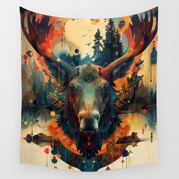 Spiritscape Moose Wall Tapestry