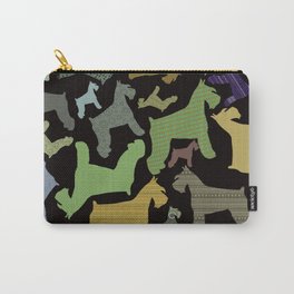 schnauzer pattern *black* Carry-All Pouch