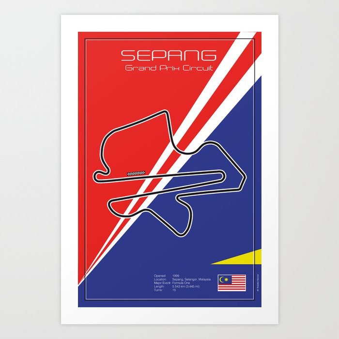 Sepang Racetrack Art Print By Theodor Decker Society6