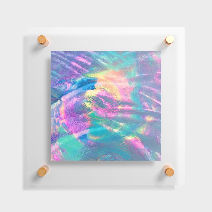 Rainbow Tie Dye Abstract Painting Floating Acrylic Print