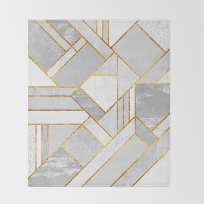 Gold City Throw Blanket by elisabethfredriksson Society6
