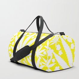 Yellow Cannabis And Spring Flowers  Duffle Bag