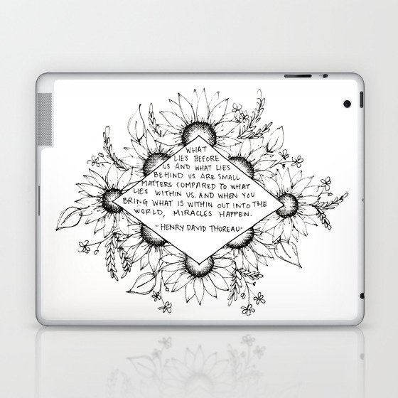 Thoreau Sunflower Laptop & iPad Skin