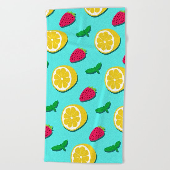 Fruit Party #society6 #decor #buyart Beach Towel