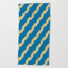 DNA Abstract Pattern Beach Towel