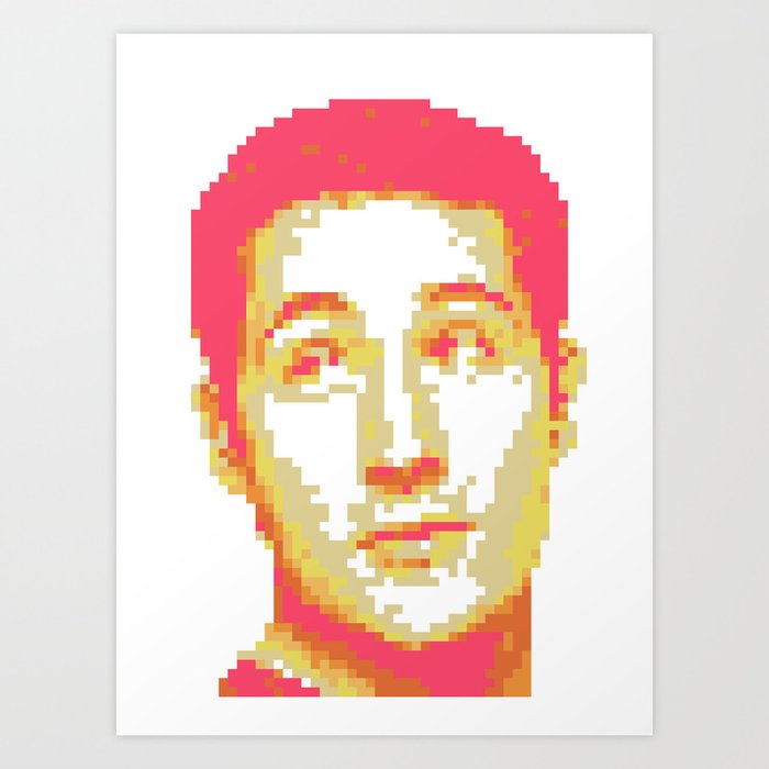 12 Kevin Systrom Pixel Portrait Art Print By Postitart Society6