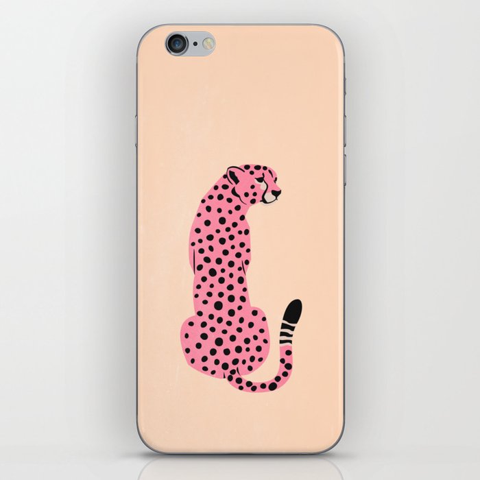 The Stare: Peach Cheetah Edition iPhone Skin
