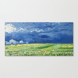 Wheatfield under thunderclouds by Vincent van Gogh Canvas Print