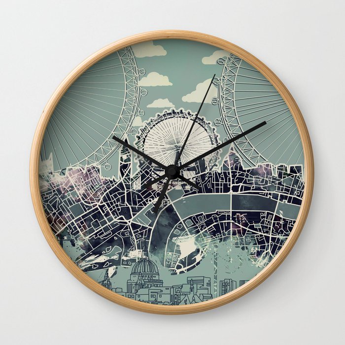 london skyline Wall Clock