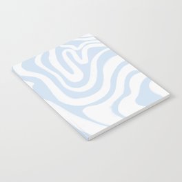 60s 70s Liquid Swirl in Ice Melt Baby Blue Notebook