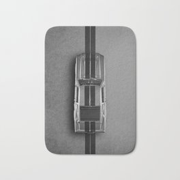American Muscle Car Bath Mat | Grey, Fromabove, Classic, Transport, Silver, Photo, Vintage, Americanmusclecar, Retro, Car 