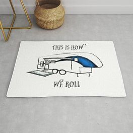 This is How We Roll (RV humor) Rug | Typography, Comic, Rv, Weroll, Illustration, Other, Campinghumor, Digital, Fifthwheel, Rvhumor 