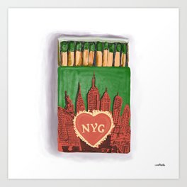 NYC Matchbox Art Print