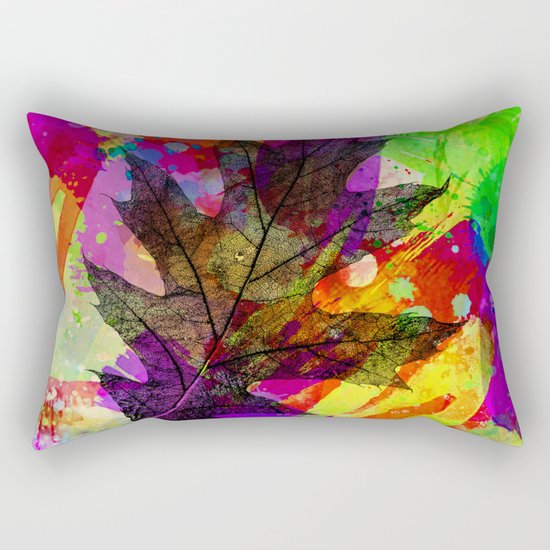 Splash leaf Rectangular Pillow