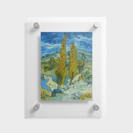 Vincent van Gogh "Two Poplars on a Road Through the Hills" Floating Acrylic Print