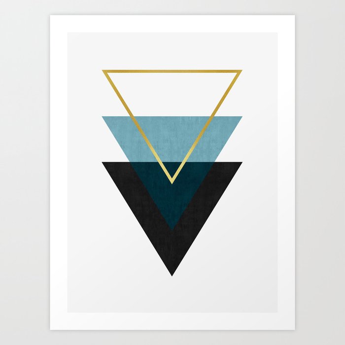 Set of triangles III Art Print