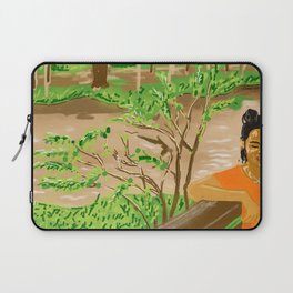Pam at the Lao River Laptop Sleeve