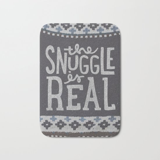 the snuggle is real Bath Mat