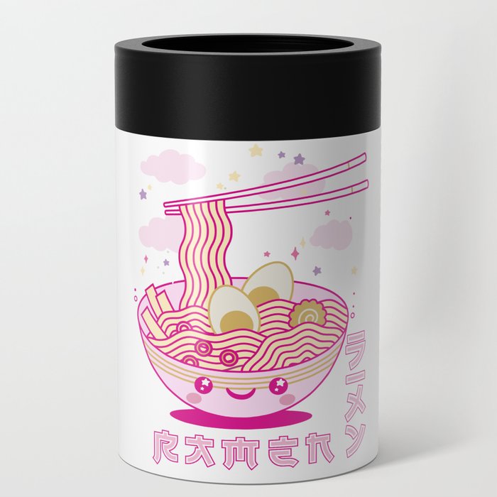 Cute Kawaii Anime Ramen Noodles Soup Japanese Aesthetic Can Cooler