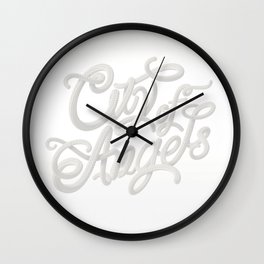 City of Angels  Wall Clock | Graphic Design, Black and White, Typography, Illustration 