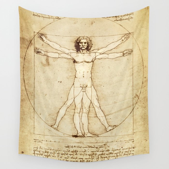 Vitruvian man 2025 tapestry