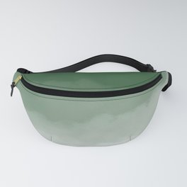 Hunter Green Watercolor Ombre (hunter green/white) Fanny Pack