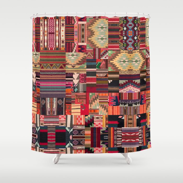 Bohemian Bazaar: Oriental Moroccan Collage Shower Curtain