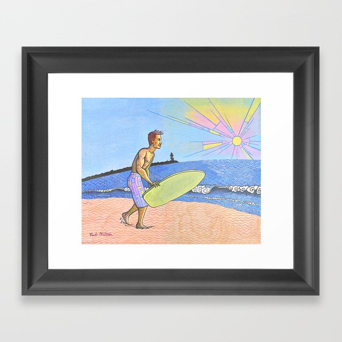Surf Tainan Framed Art Print