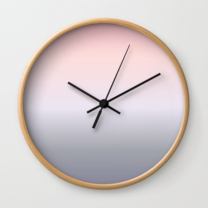 PinkGray Gradient Wall Clock