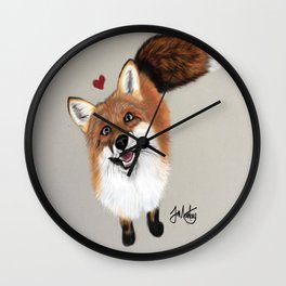 Juniper the Fox Wall Clock | Animal, Digital 