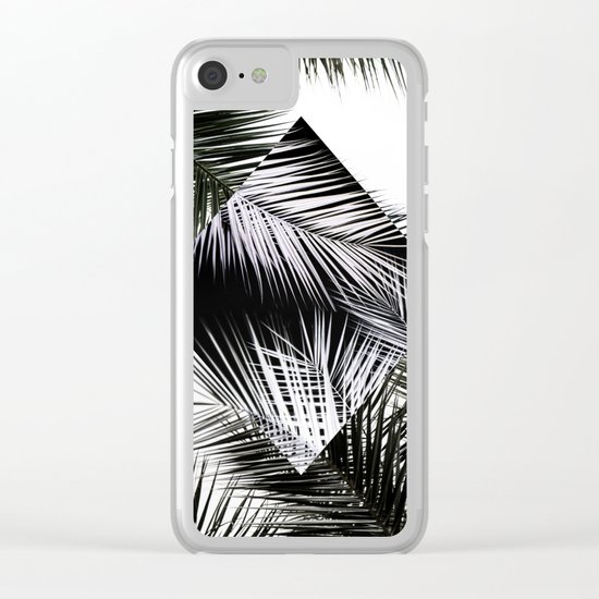 Palm Leaves 3 Geometry Clear iPhone Case