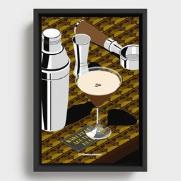 Espresso Martini Coffee Cocktail - Wake me up and fu... Framed Canvas