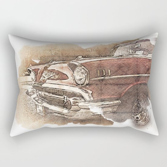 Retro Car Rectangular Pillow