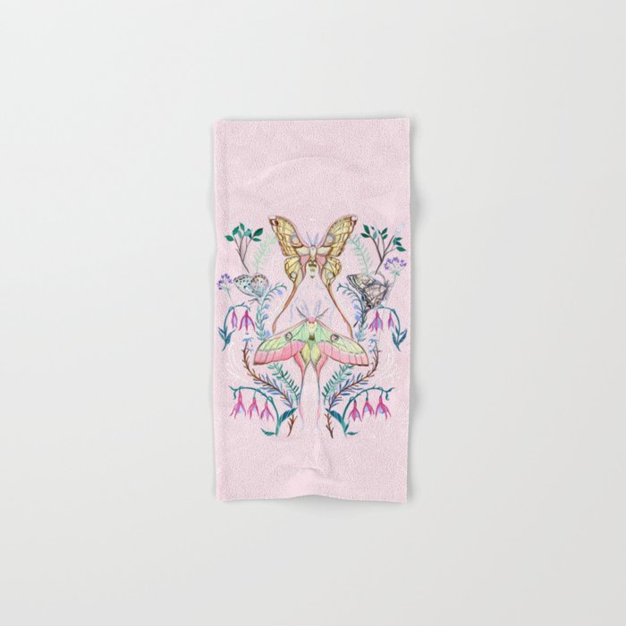 Chinese Moon Moth and Butterflies Hand & Bath Towel