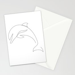 one line dolphin Stationery Card